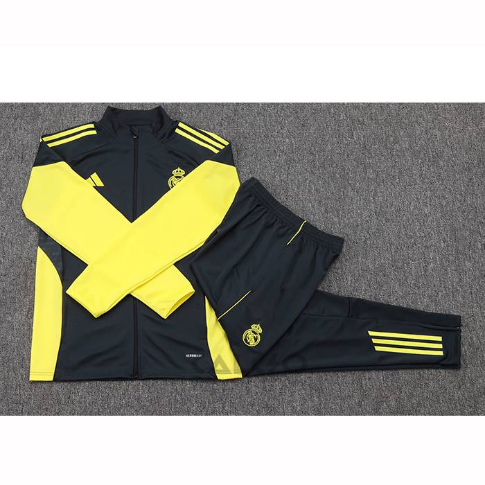 Tuta da Track di Giacca Real Madrid Bambino 2025-2026 Grigio Giallo
